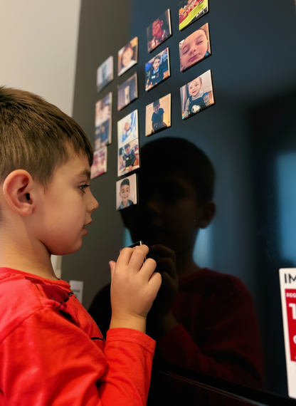 Boy with Black Fridge