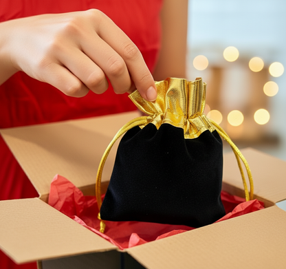 Pulling pouch from box